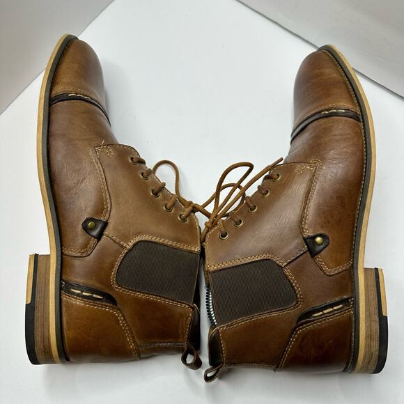 Steve Madden Mens size 7 Jack Chukka Tan Brown Leather Lace Up Dress Boots main image 10